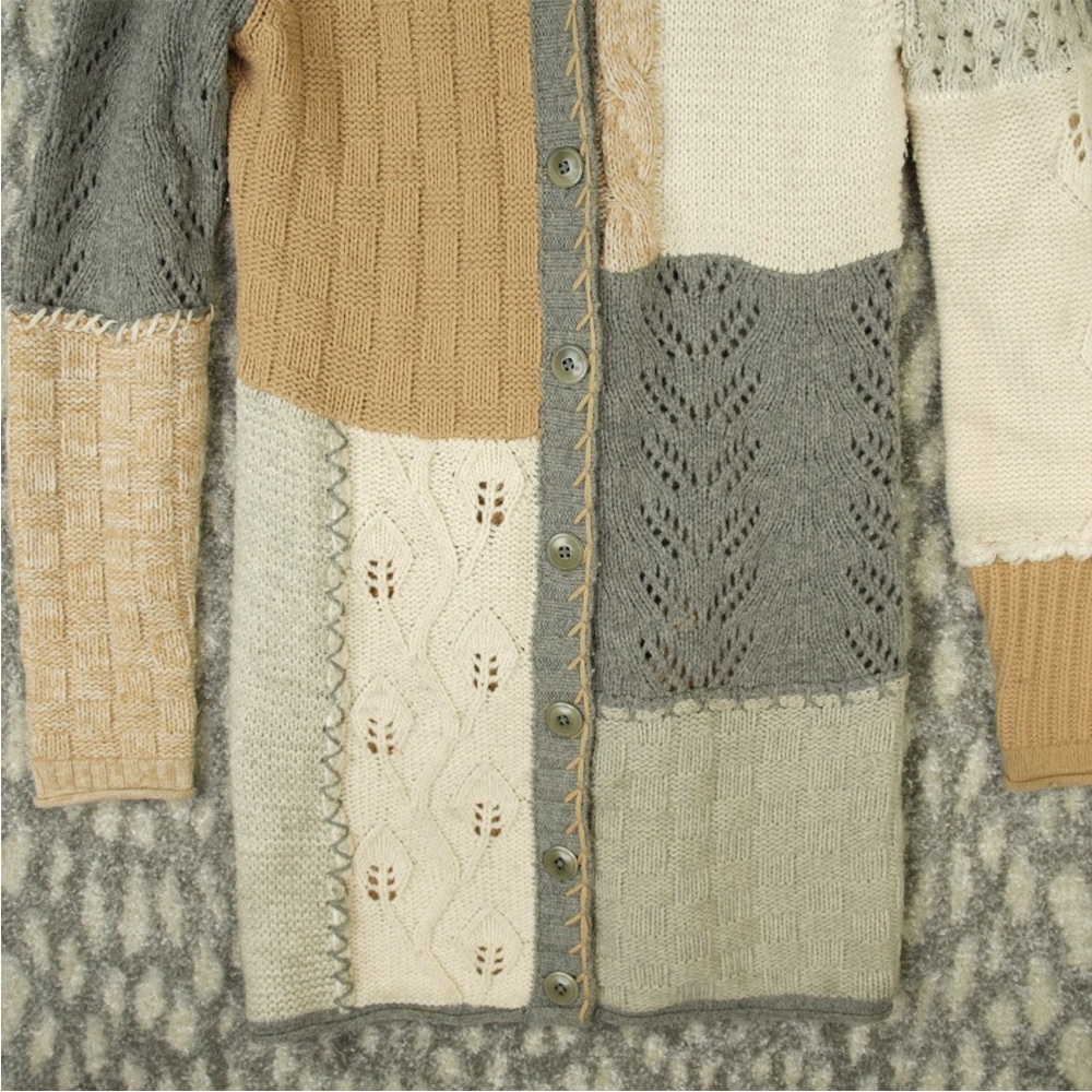 Sundance Wool Patchwork Duster Cardigansweater Wo… - image 6